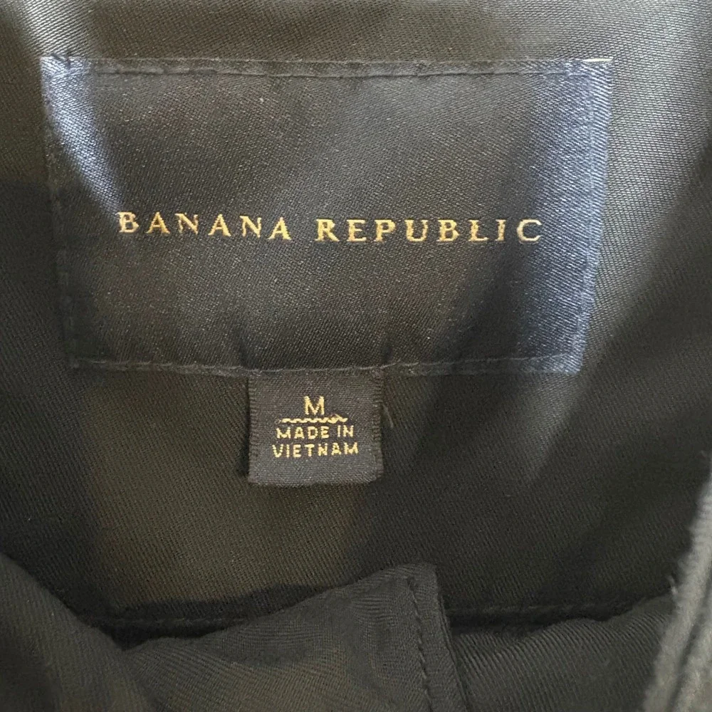 Banana Republic Mens Navy Blue Jacket Mock Neck Full Zip Size M Performance